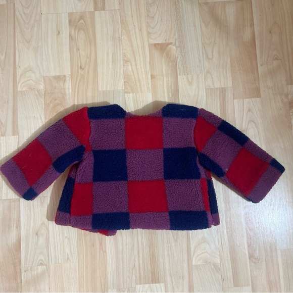 Hanna Anderson Baby Faux Shearling Jacket Button Up Size 3-6 Months - Picture 6 of 7